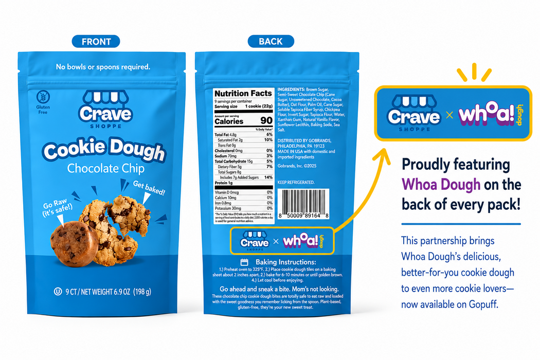 Whoa Dough Powers Gopuff’s New Private Label Edible Cookie Dough