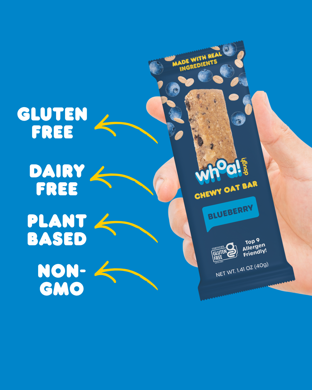 Blueberry Chewy Oat Bars