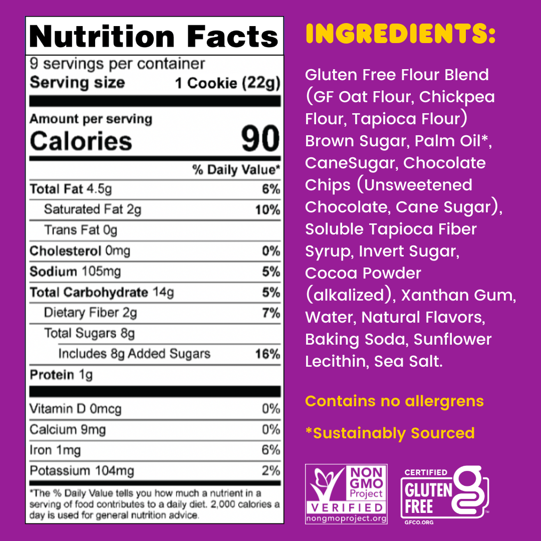 Whoa Dough Bakeable Brownie Batter Cookie Dough 6 units per case 6.9 oz Nutrition Info