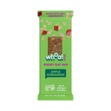 Green package of Whoa! Chewy Oat Bar with apple cinnamon flavor