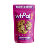 Pink package of whoa! dough chocolate chip cookie dough